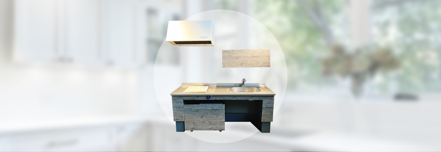 電動昇降キッチン シリウスSS180(W)R | JUSTブランド電動昇降洗面台